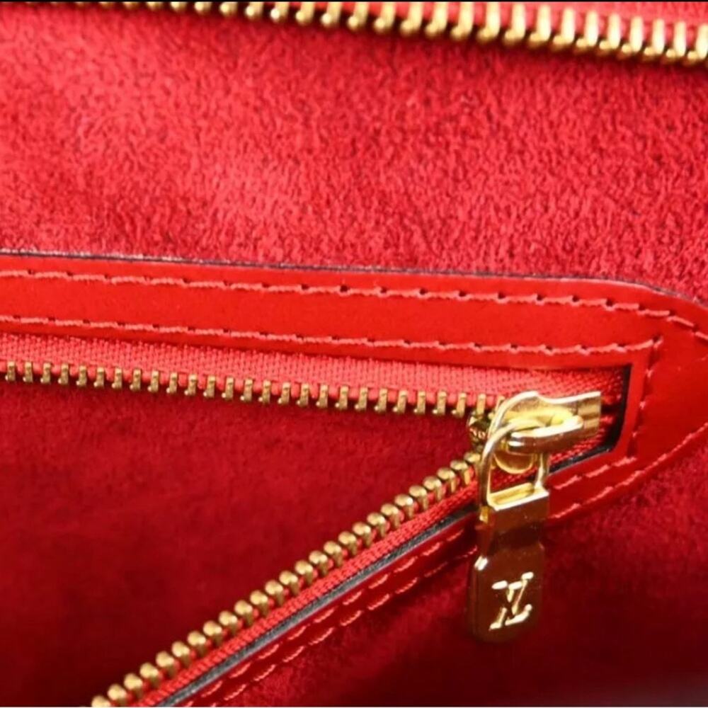 Louis Vuitton Red Epi Leather Tote with Structured Top Handles - Picture 11 of 13